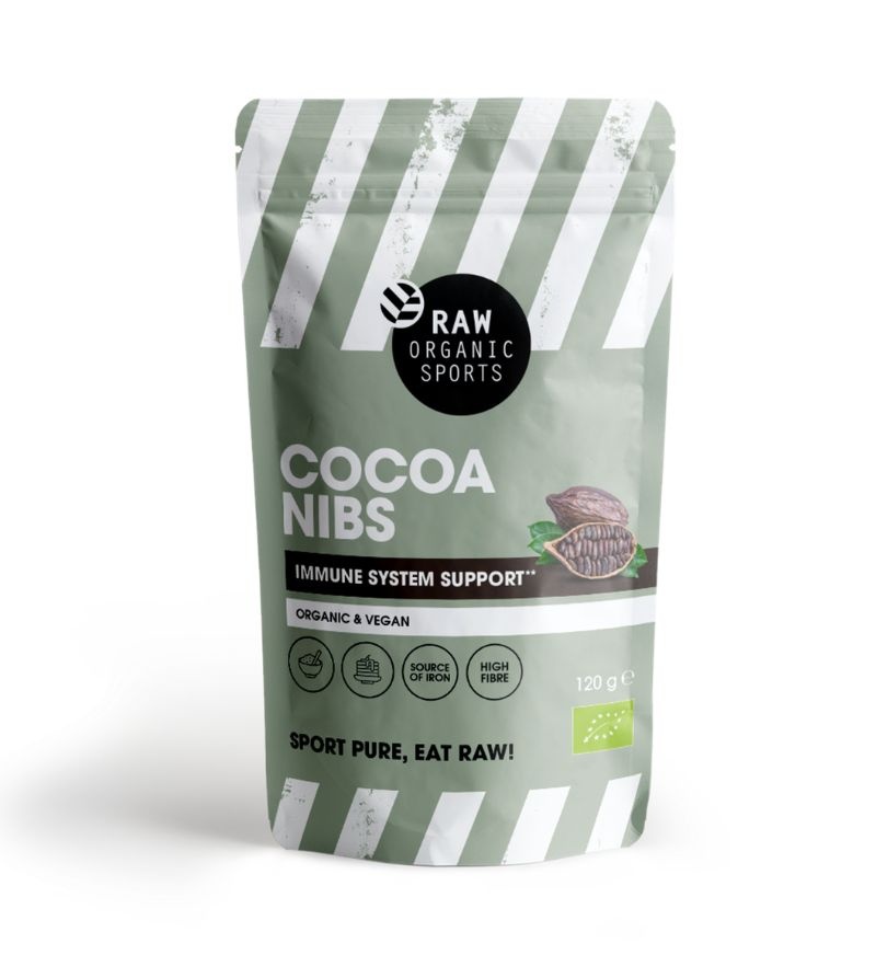 Raw Organic Sport Organic Cocoa Nibs – High in Fibre and Source of Iron