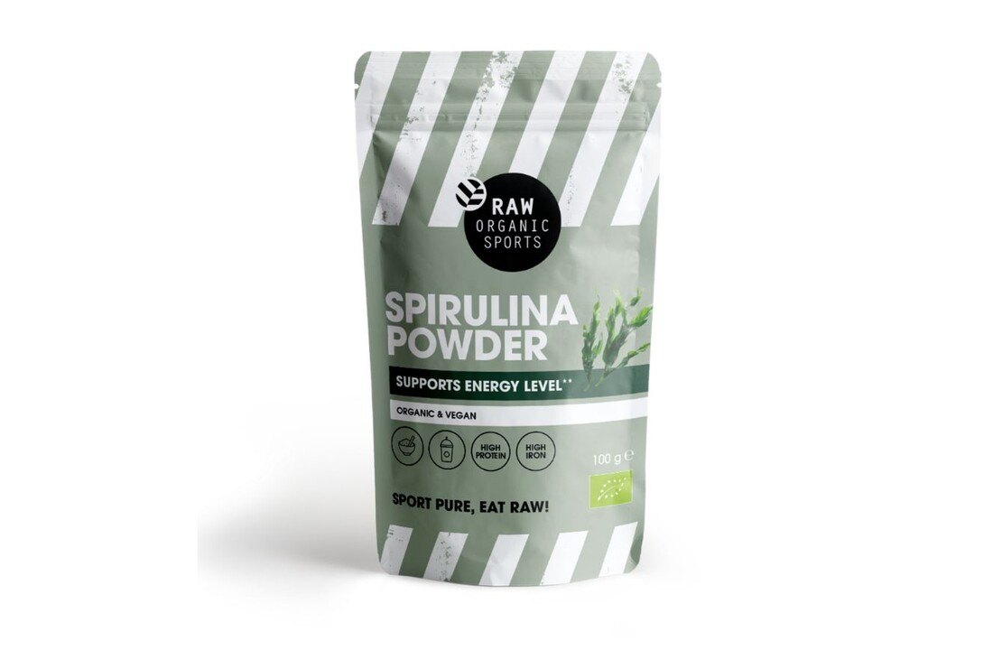 Raw Organic Sport Organic Spirulina Powder – High in Protein and Iron
