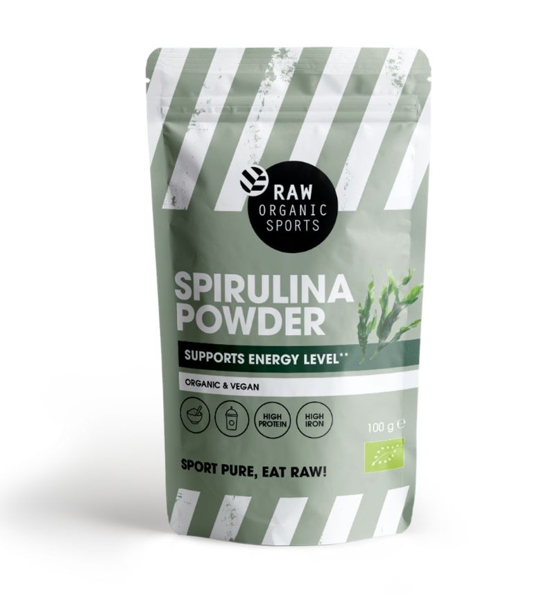 Raw Organic Sport Biologisch Spirulinapoeder – Eiwitrijk en rijk aan ijzer