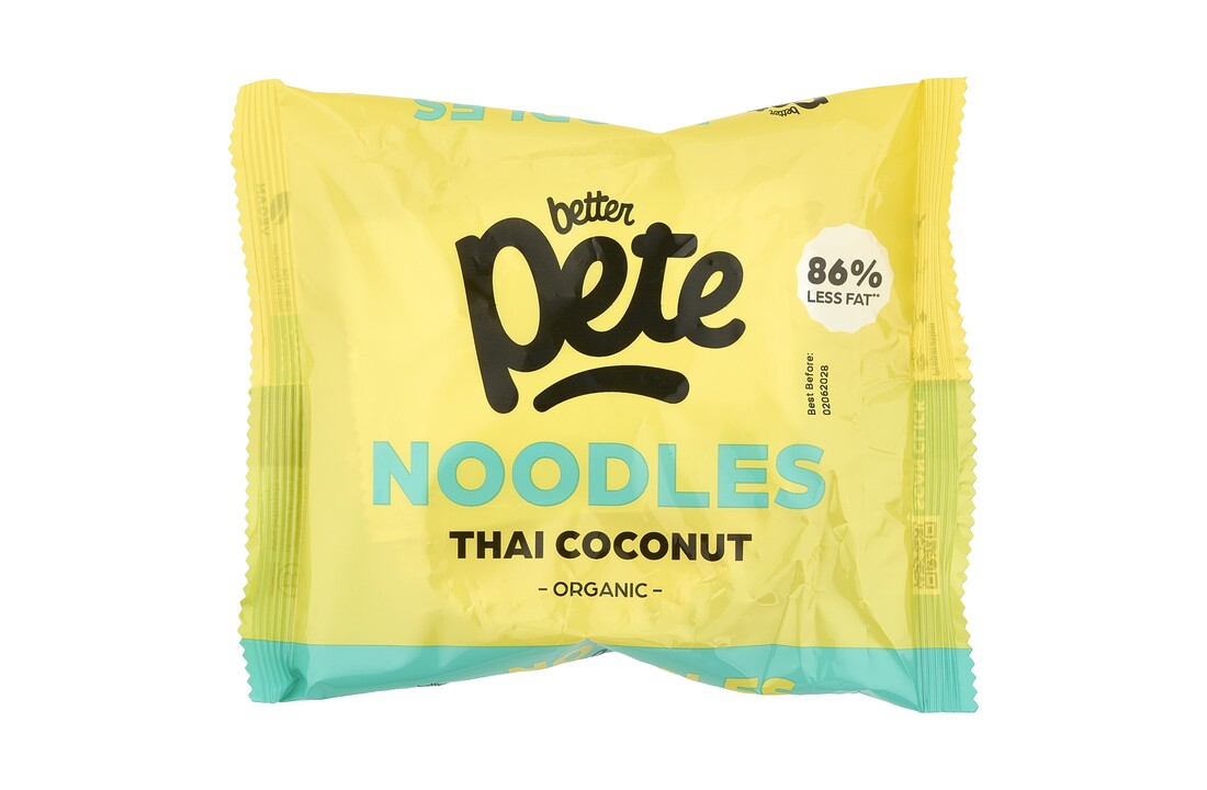 Better Pete Biologische Instant Block Noodles Thai Coconut – Vegan en 86% minder vet
