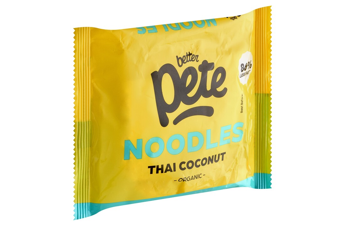 Better Pete Biologische Instant Block Noodles Thai Coconut – Vegan en 86% minder vet