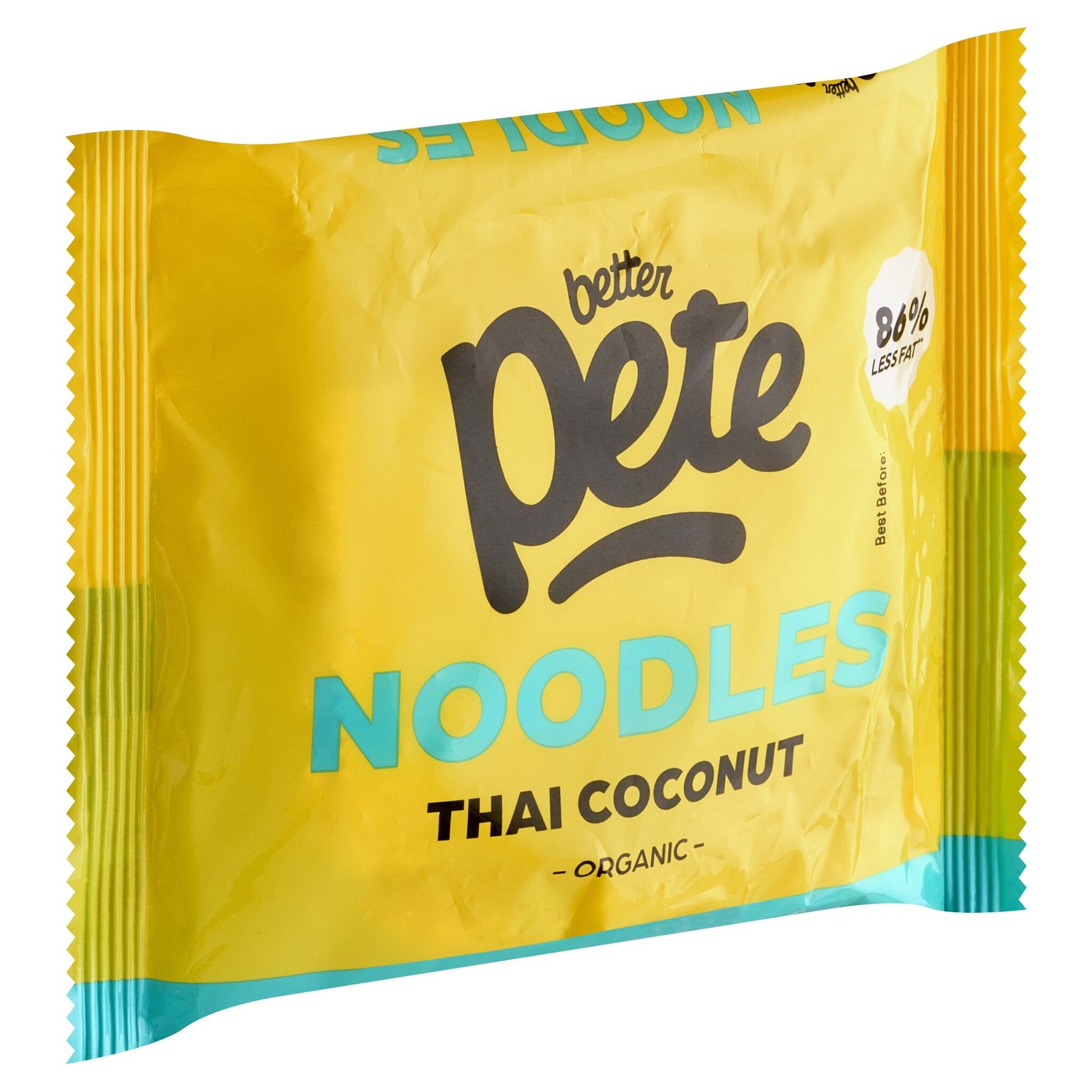 Better Pete Biologische Instant Block Noodles Thai Coconut – Vegan en 86% minder vet