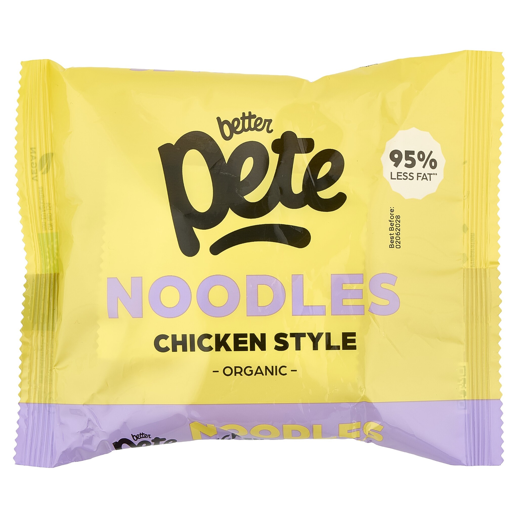 Better Pete Biologische Instant Block Noodles Chicken  Style – Vegan en klaar in 3 minuten