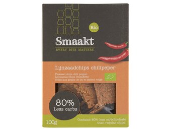 Less Carb Lijnzaadchips Chili bio