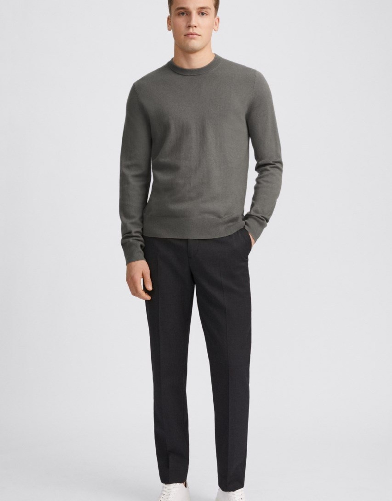 Filippa K M. Cotton Merino Sweater Nickel Grey