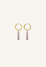 By-bar daisy earring  nude