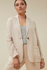 By-bar lauren linen blazer pebble