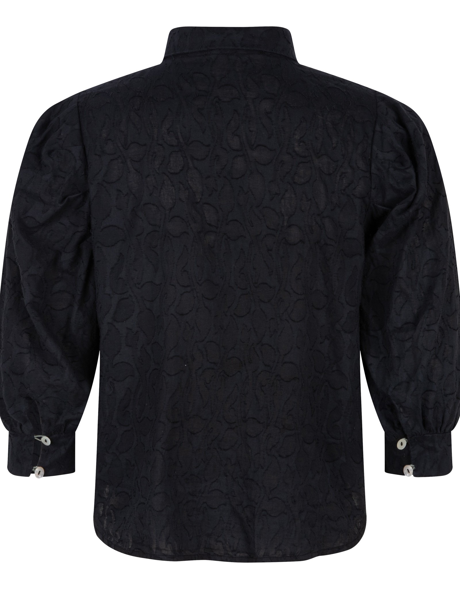 Ruby Tuesday Imma jacquard blouse half sleeves BLACK