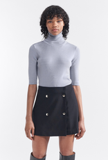 Filippa K Merino Elbow Sleeve Top Fog Blue