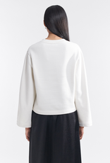 Filippa K Mara Sweatshirt V-neck White Chalk