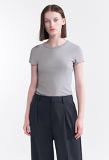 Filippa K Fine Rib Tee Fog Blue