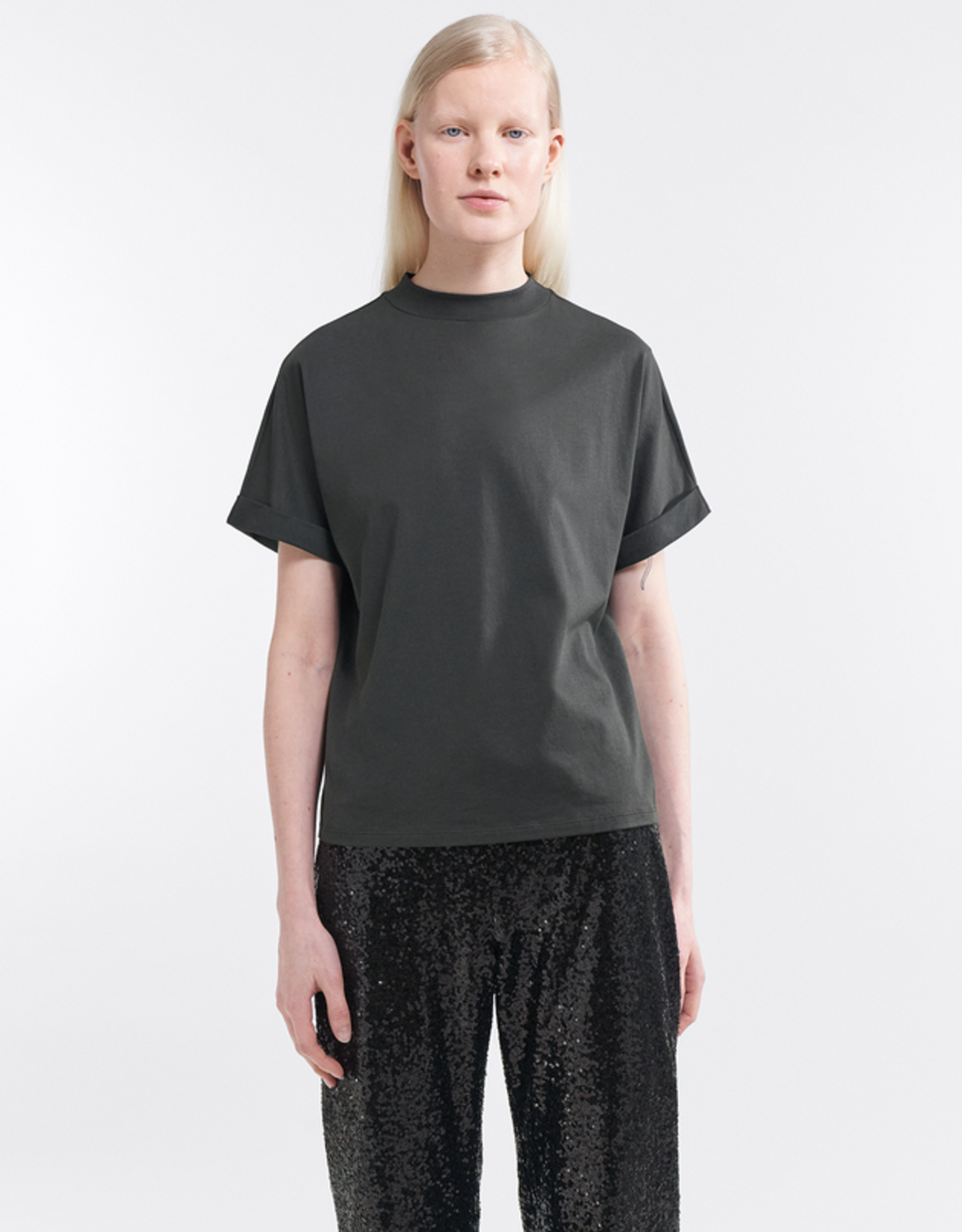 Filippa K Aleah Pima Tee Ash Grey