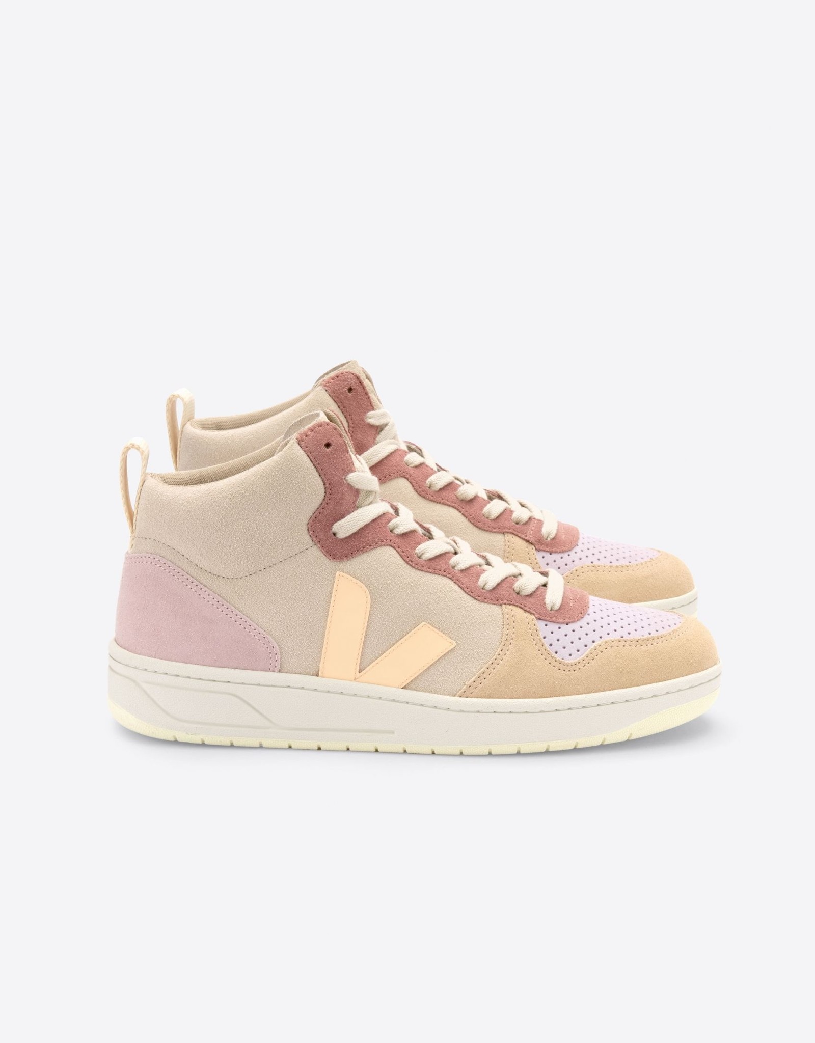 Veja V-15 SUEDE MULTICO-PEACH