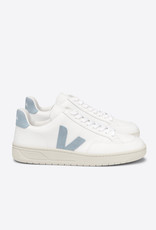 Veja V-12 LEATHER EXTRA-WHITE_STEEL