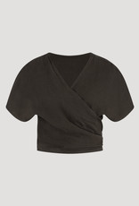 Club L'avenir Sun chocolate reversible linen top