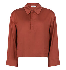 Ruby Tuesday RYANN Top with collar RED OCHRE