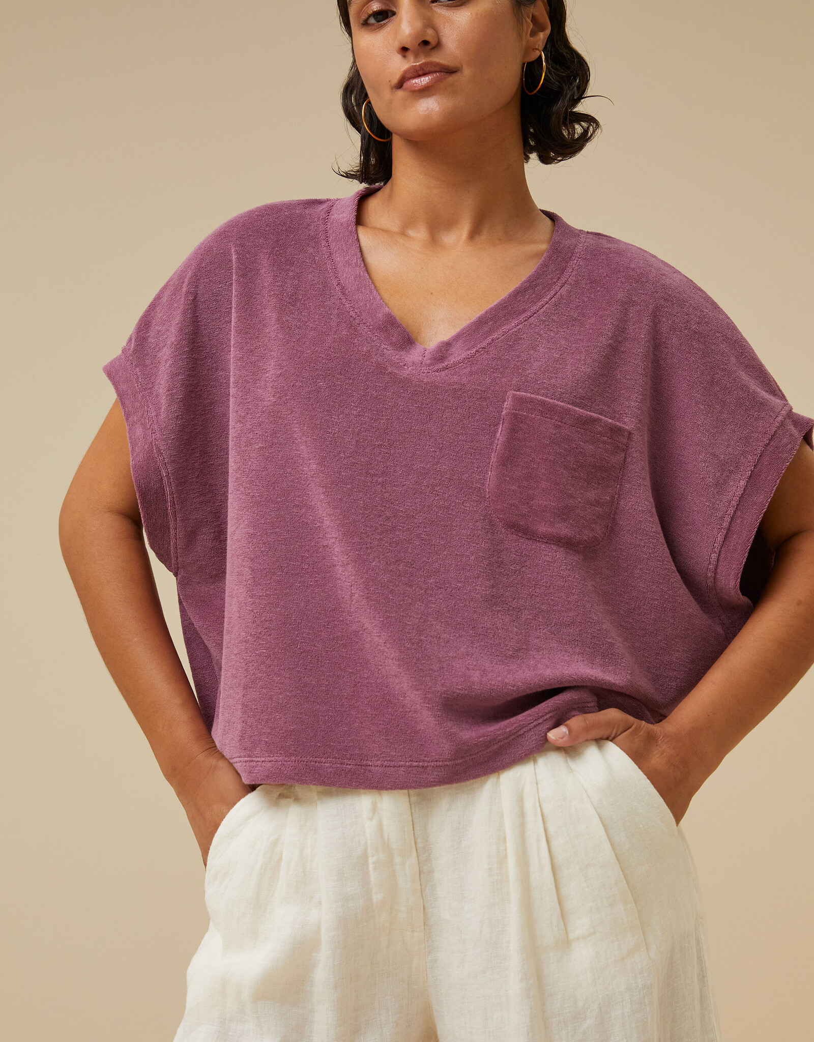 By-bar tammie slub top grape