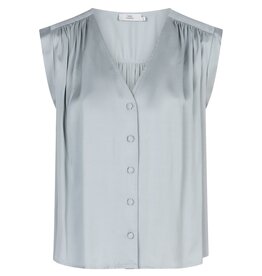 Ruby Tuesday ROLA v neck short sleeve blouse MINERAL GREY