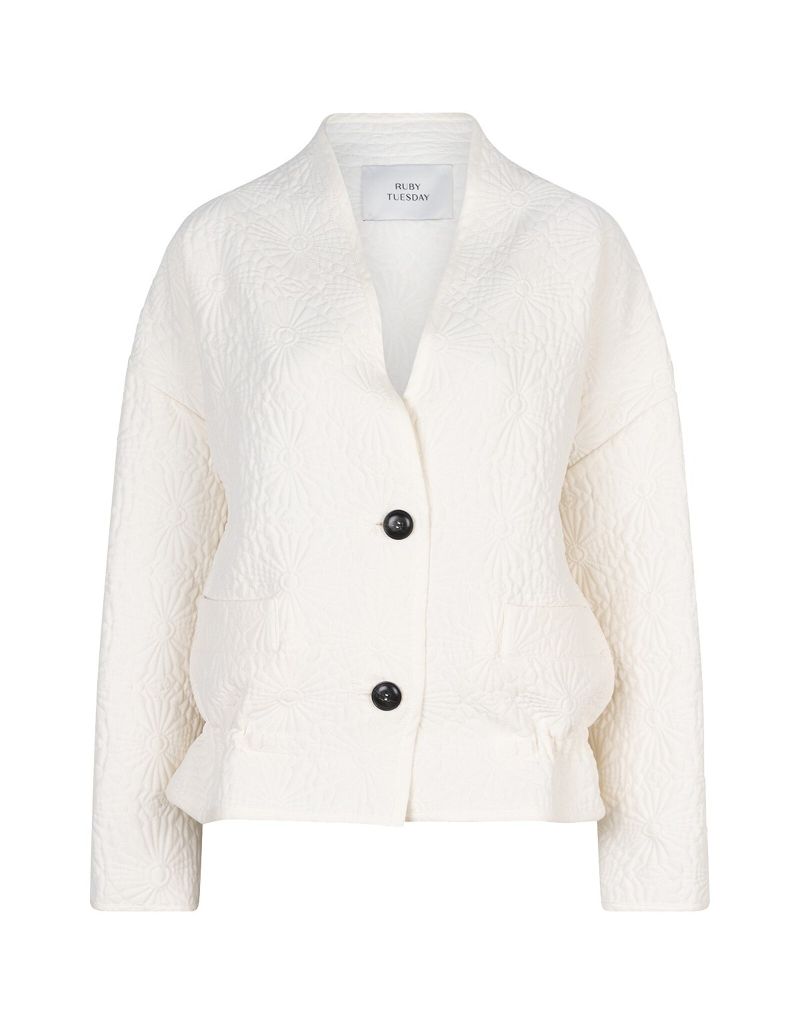 Ruby Tuesday MELOUA bomber vest with drawstring below waist Ivory