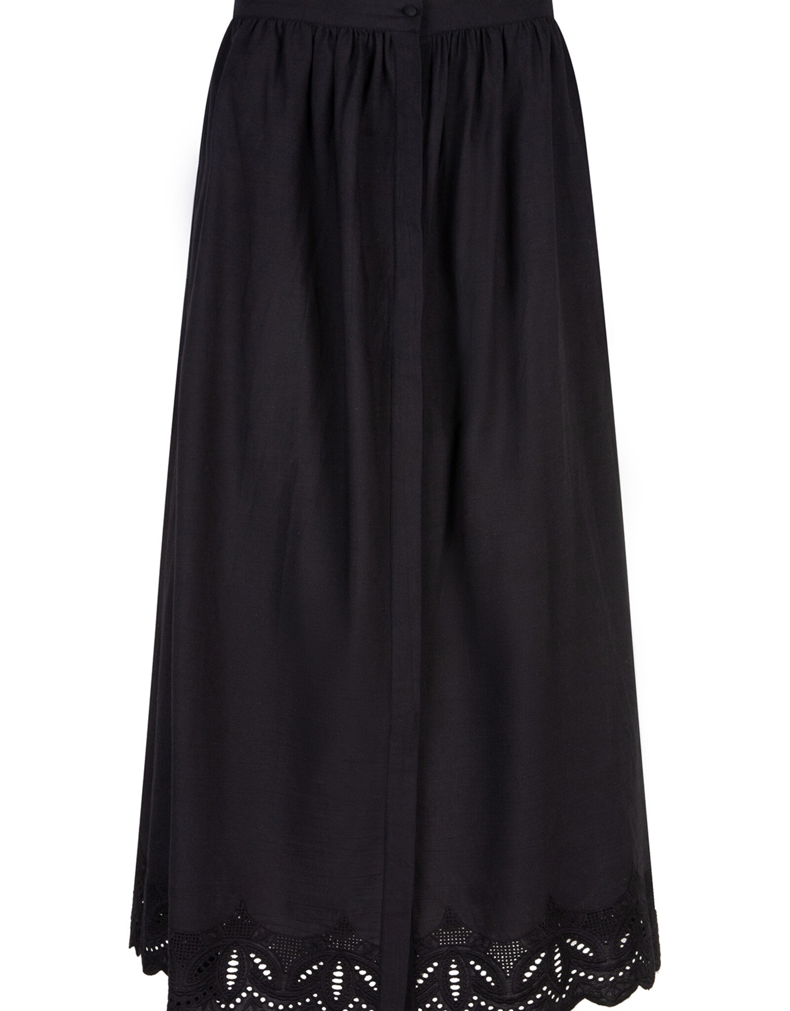 Ruby Tuesday SABIA long skirt with embro details at hem ANTHRACITE