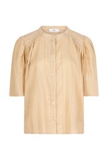 Ruby Tuesday SAFIR blouse with half sleeves and smock on shoulder Light sand