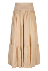 Ruby Tuesday SALI long skirt with smock waistband and full placket Light sand