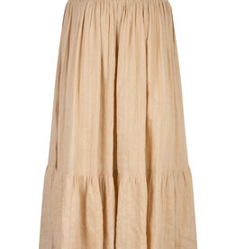 Ruby Tuesday SALI long skirt with smock waistband and full placket Light sand