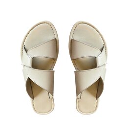 Ruby Tuesday SAVAN leather sandals with topstitchings Coconut milk