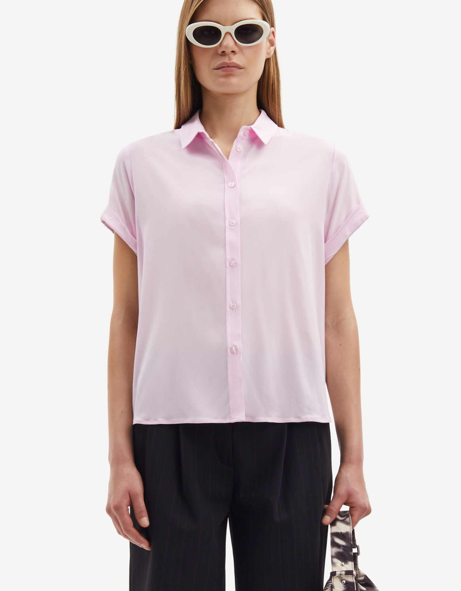 Samsoe Samsoe MAJAN SS SHIRT 9942 LILAC SNOW