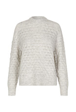 Samsoe Samsoe SAANOUR POINTELLE SWEATER 7355 WHITE MEL.