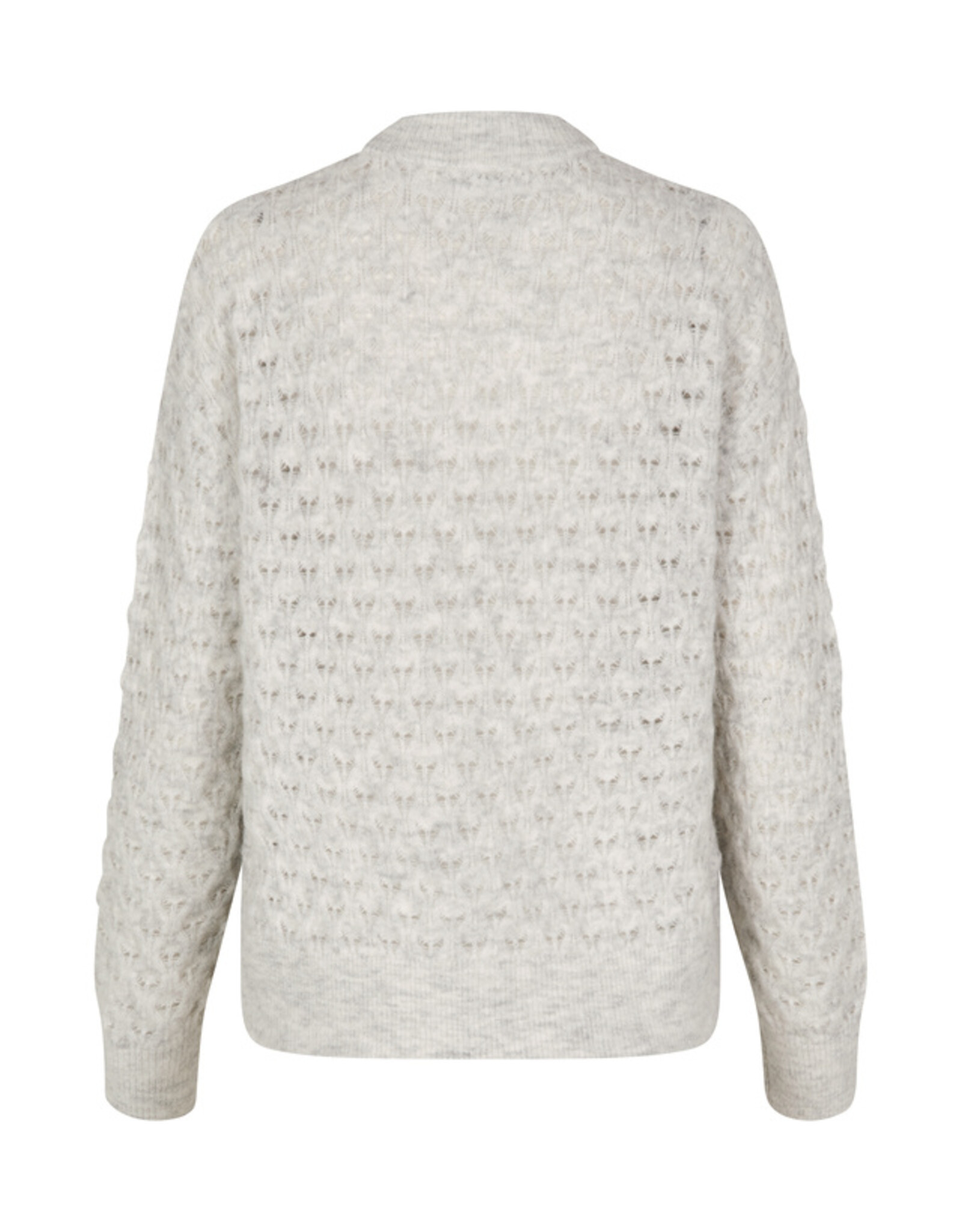 Samsoe Samsoe SAANOUR POINTELLE SWEATER 7355 WHITE MEL.