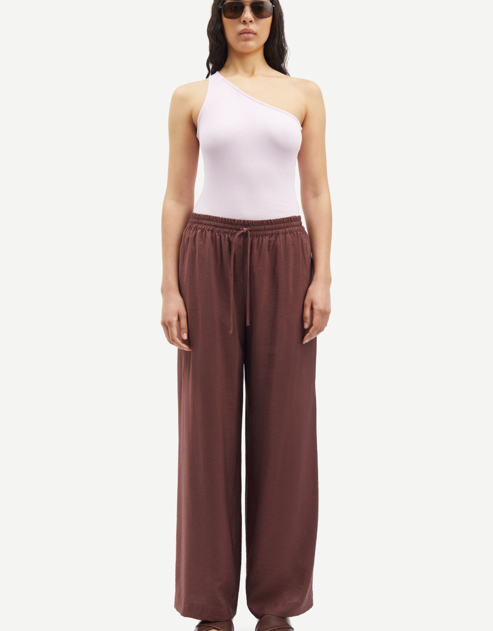 Samsoe Samsoe SAHELENA TROUSERS 14639 BROWN STONE