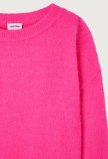 American Vintage VITOW PULL ML COL BATEAU ROSE FLUO