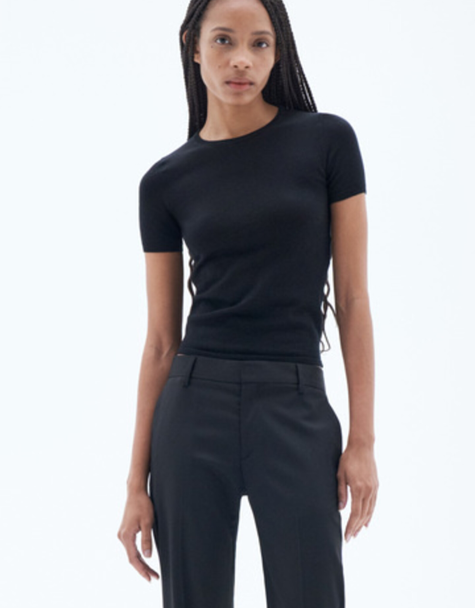 Filippa K Fine Rib Tee Black