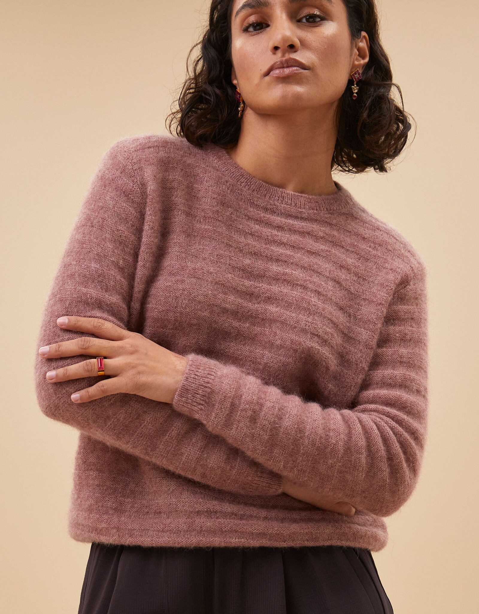 By-bar gwen pullover ash rose