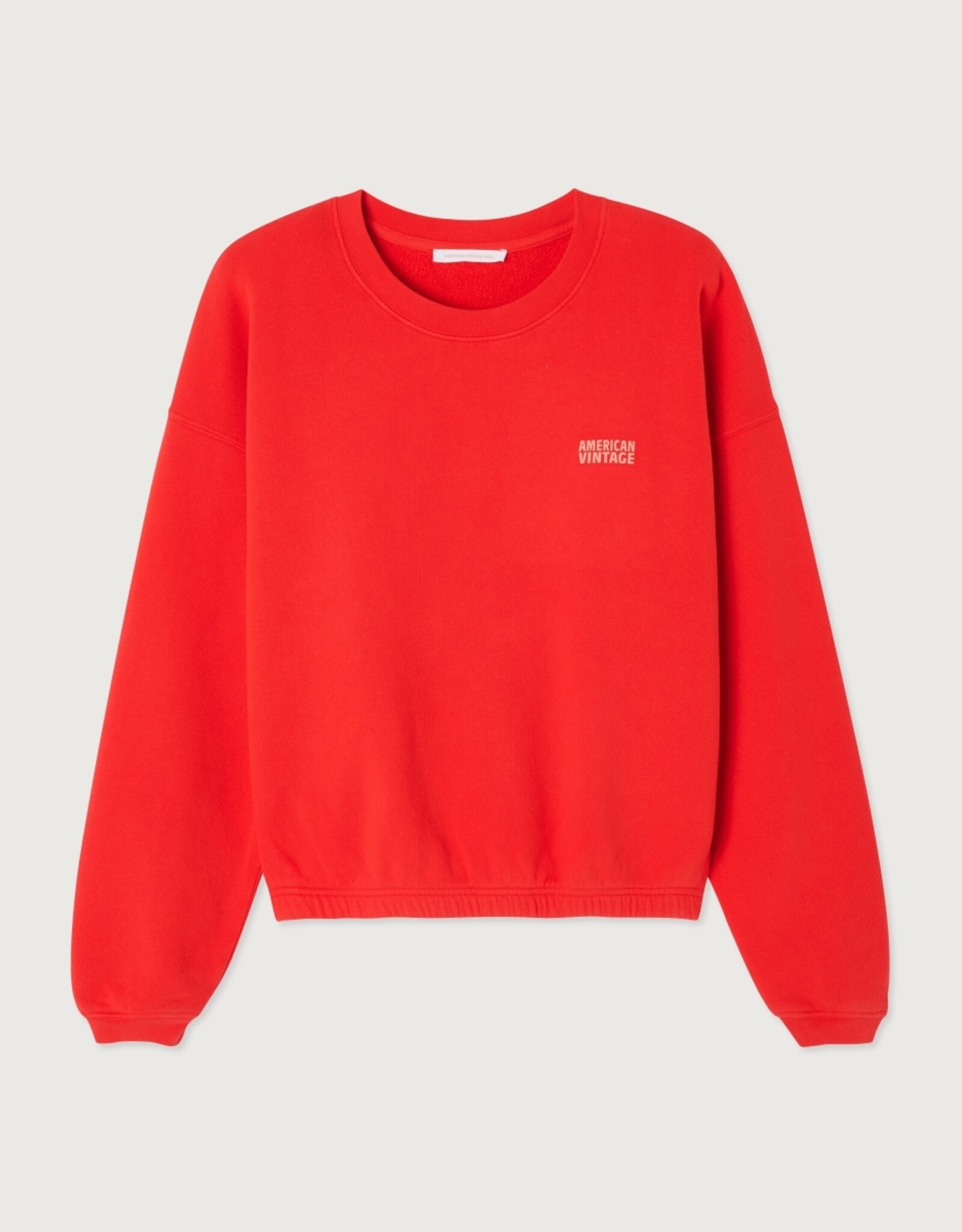 American Vintage IZU03AE25 IZUBIRD SWEAT COURT FRAISE VINTAGE