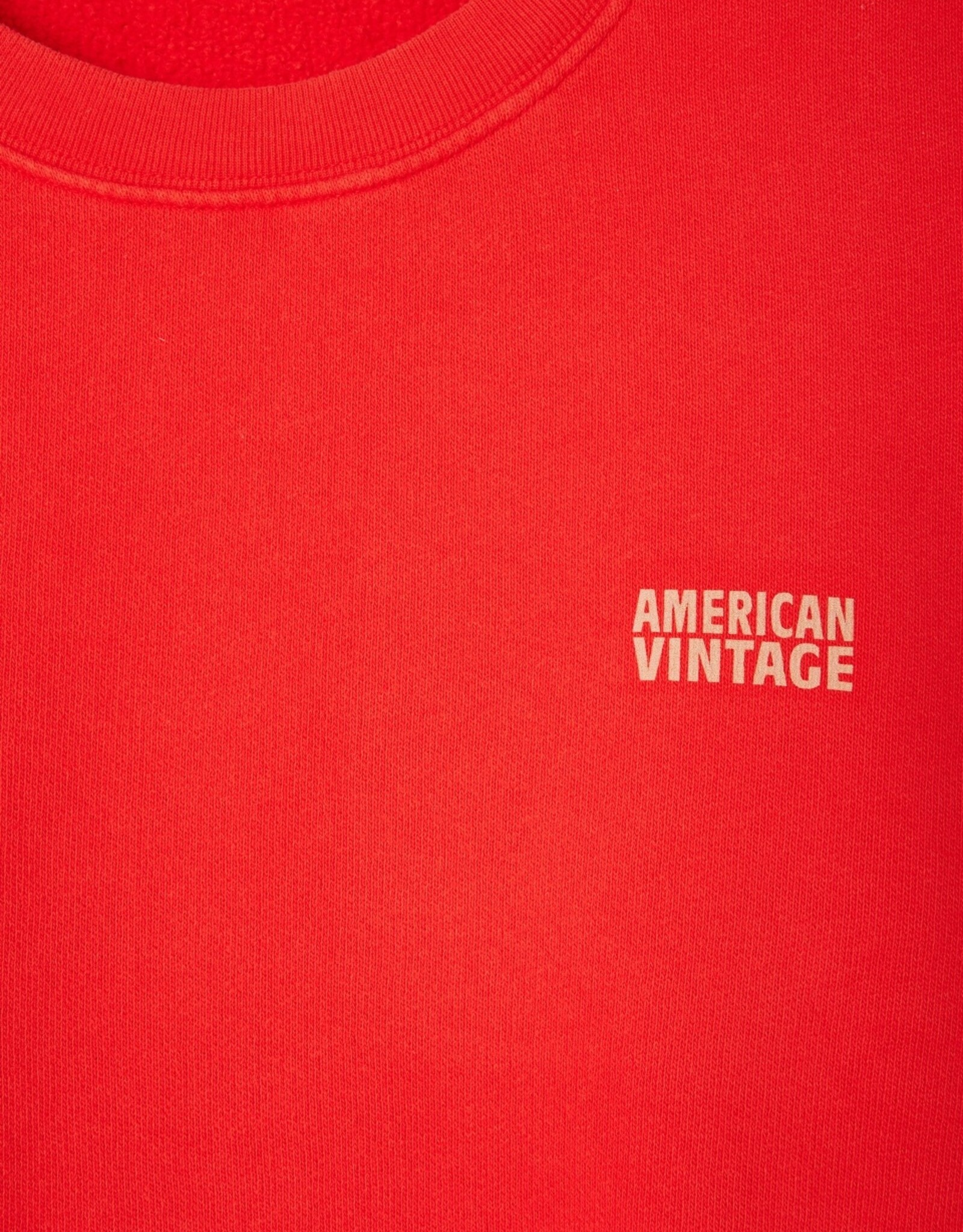 American Vintage IZU03AE25 IZUBIRD SWEAT COURT FRAISE VINTAGE