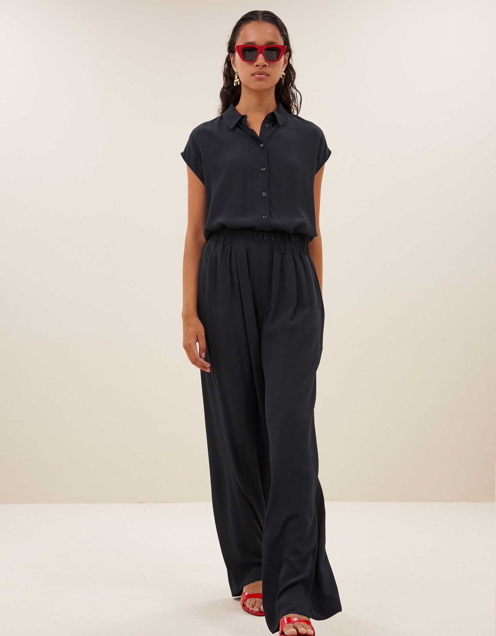 By-bar kiek viscose top graphite SS25