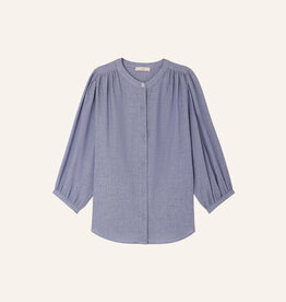 Sessun A VIEW Blouse with puff sleeves Chambray Blue