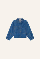 Sessun LEONE Overshirt puff sleeve Denim Blue