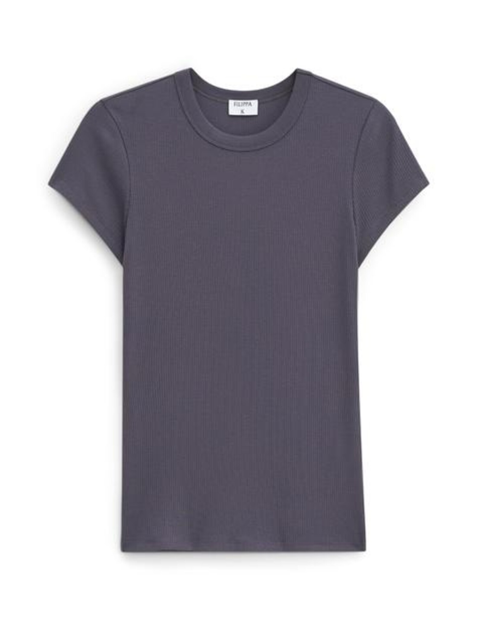 Filippa K Fine Rib Tee Charcoal G