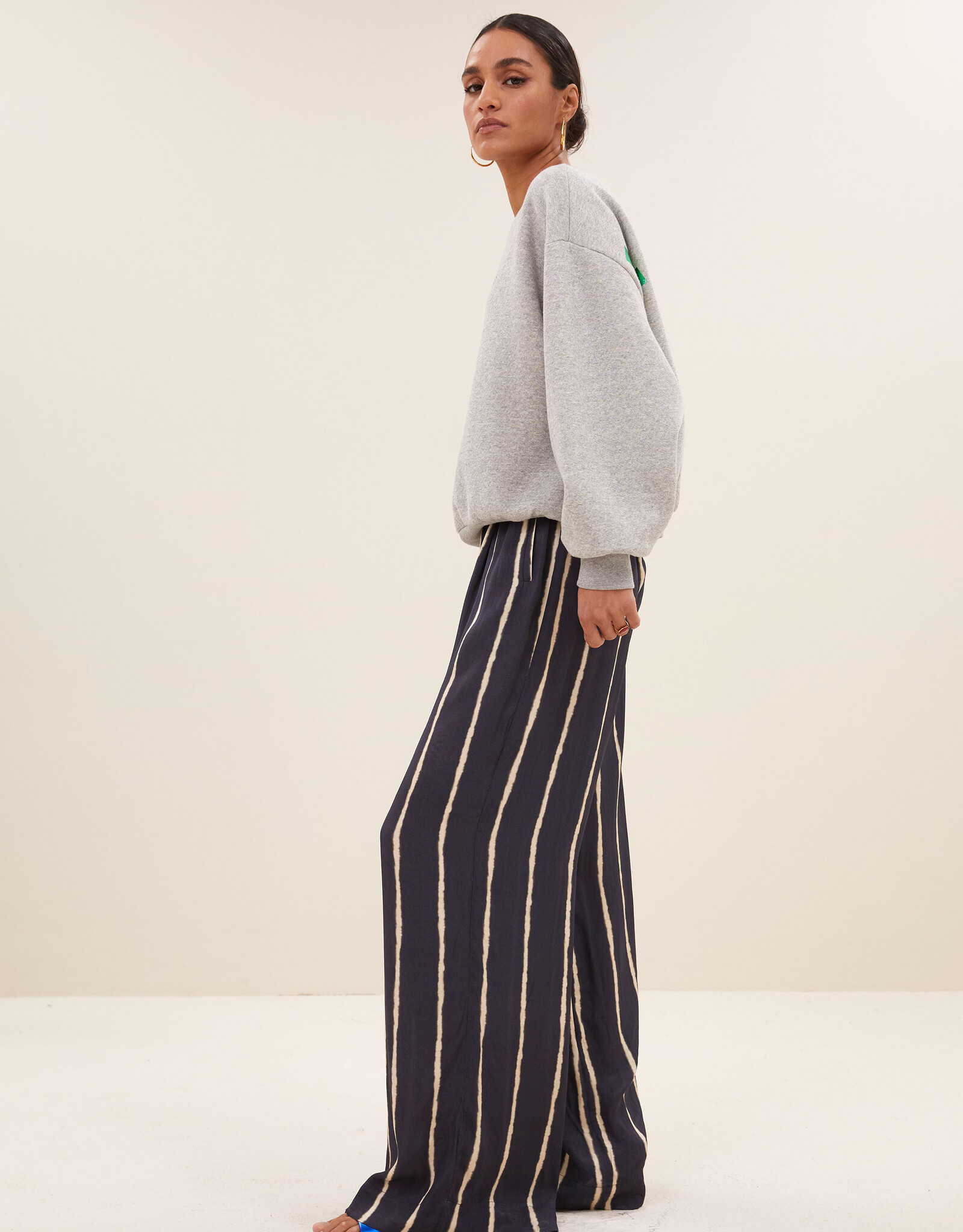 By-bar bibi lucky curve sweater grey melee