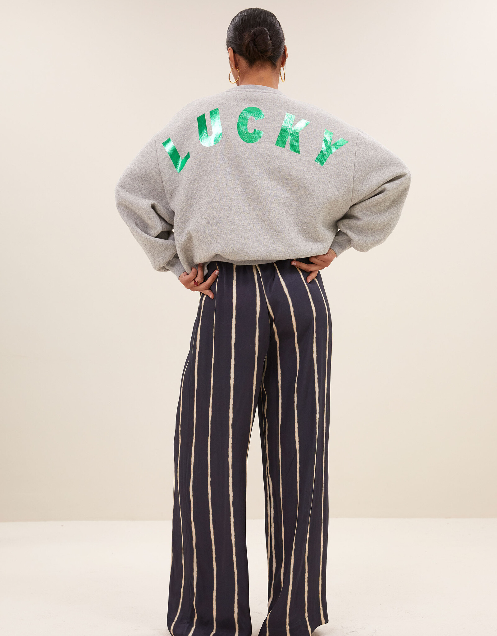 By-bar bibi lucky curve sweater grey melee