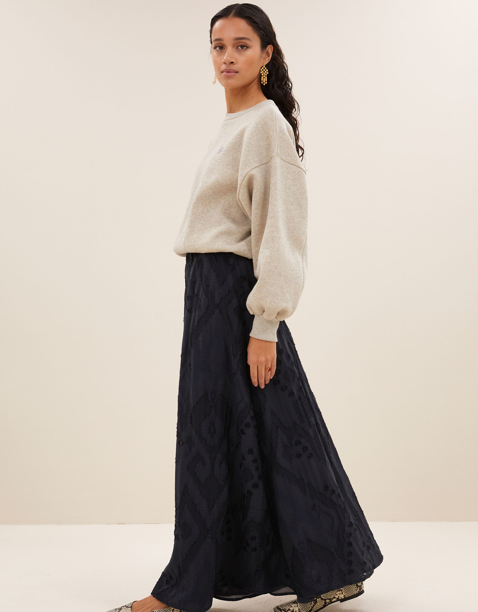 By-bar bodil sparkle sweater gold