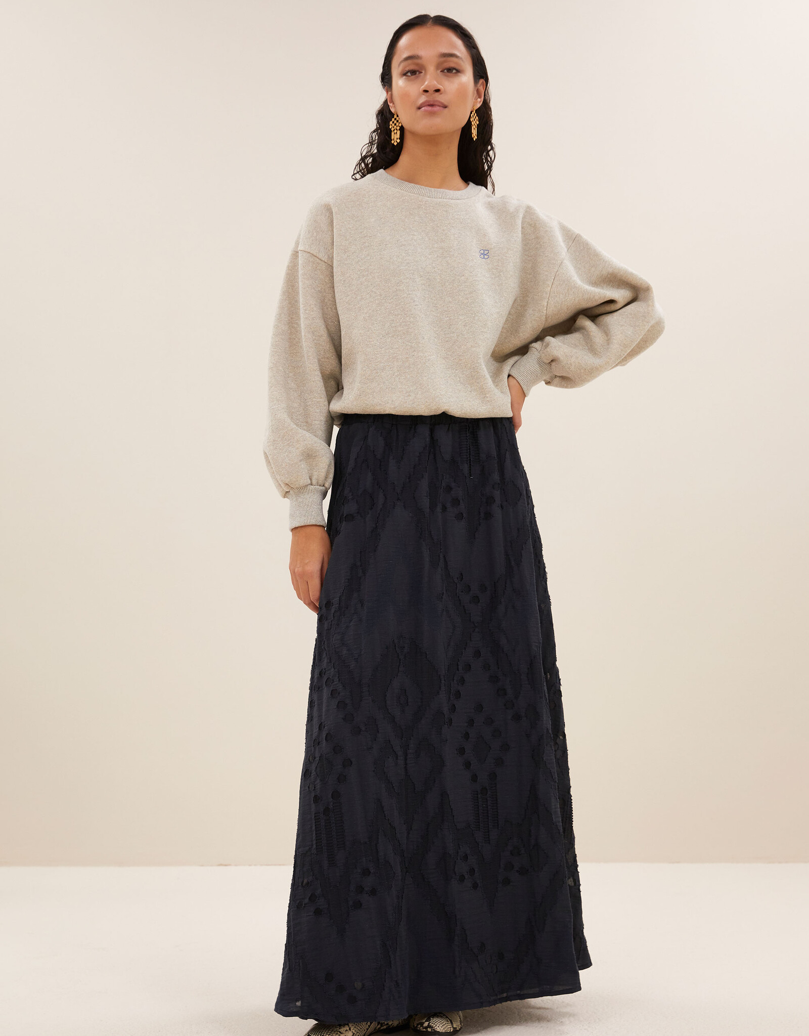 By-bar bodil sparkle sweater gold