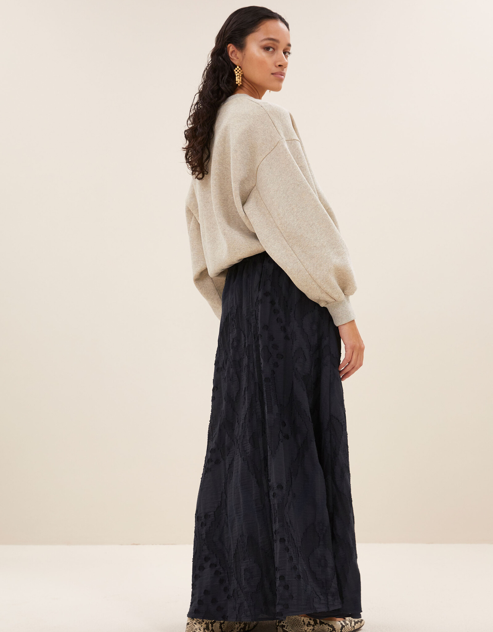 By-bar bodil sparkle sweater gold