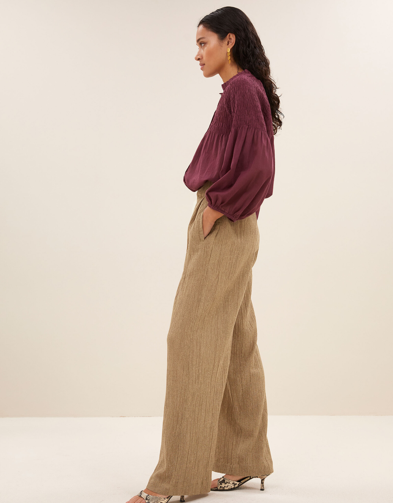 By-bar benji lurex pants gold