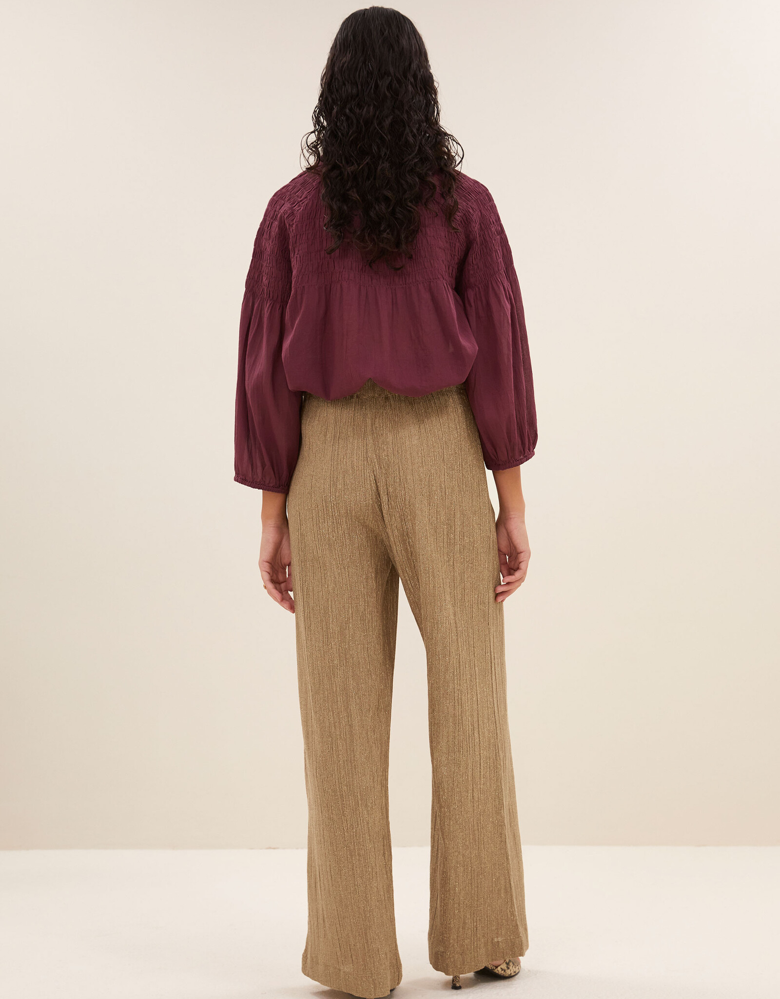 By-bar benji lurex pants gold