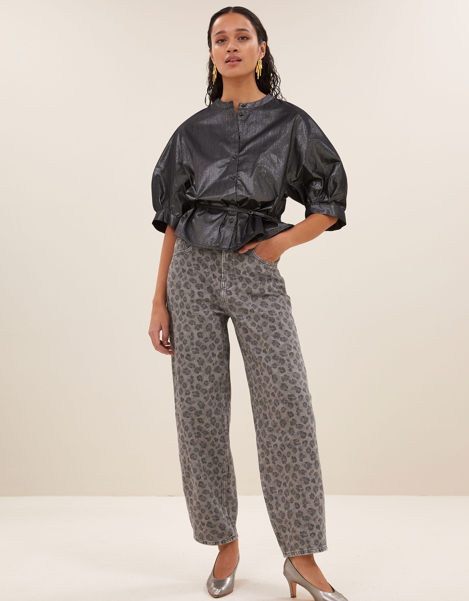 By-bar christi silver blouse silver