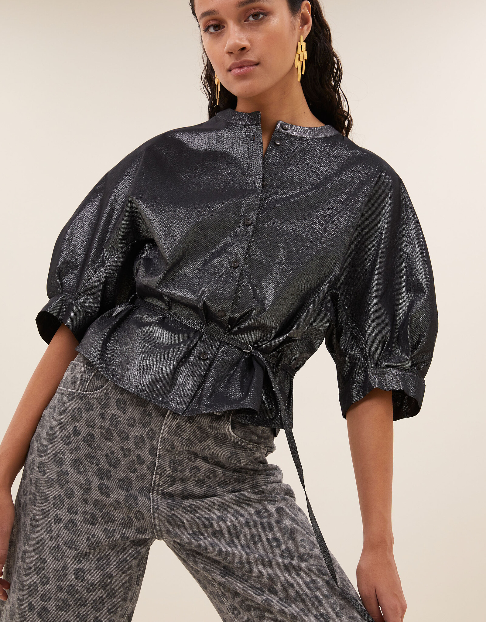 By-bar christi silver blouse silver
